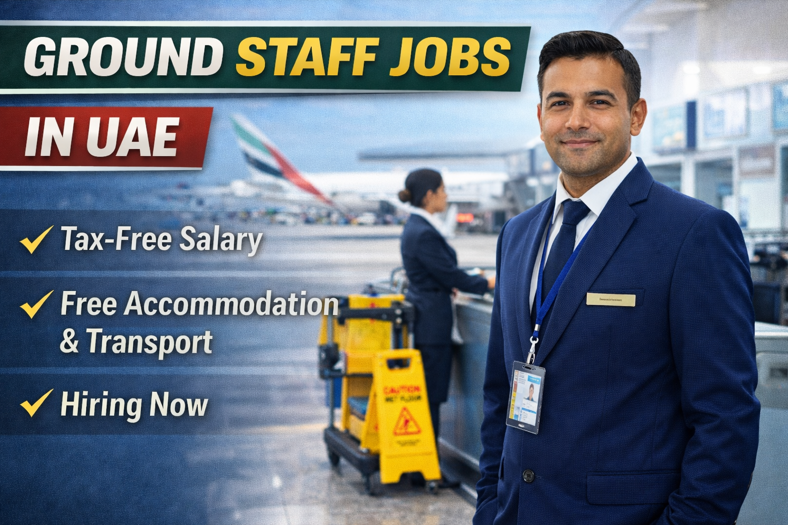 Ground Staff Jobs in UAE Airports : Salary, Duties, Requirements, and How to Apply