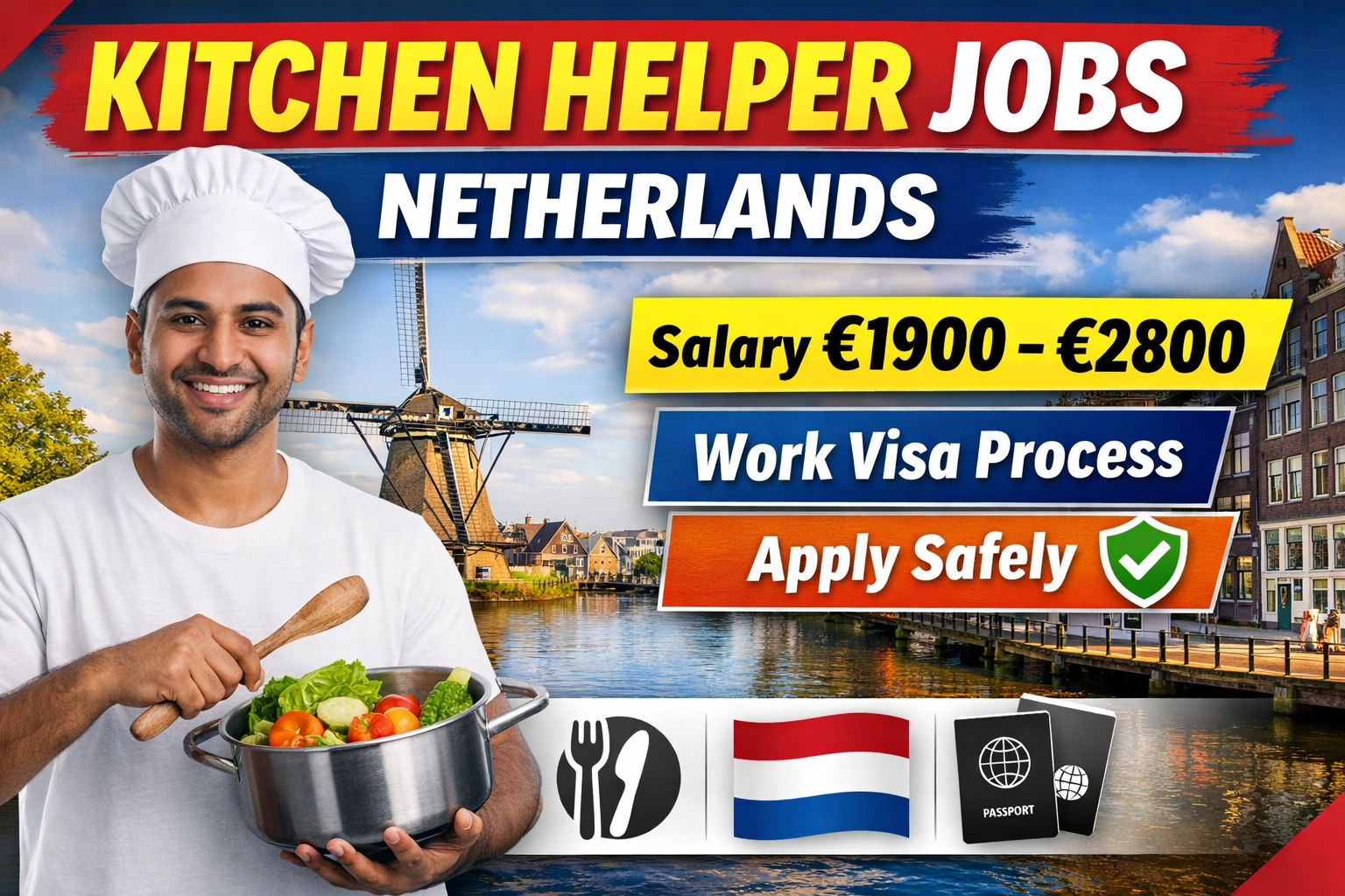 Kitchen Helper Jobs in Netherlands – Salary, Visa, and How to Apply