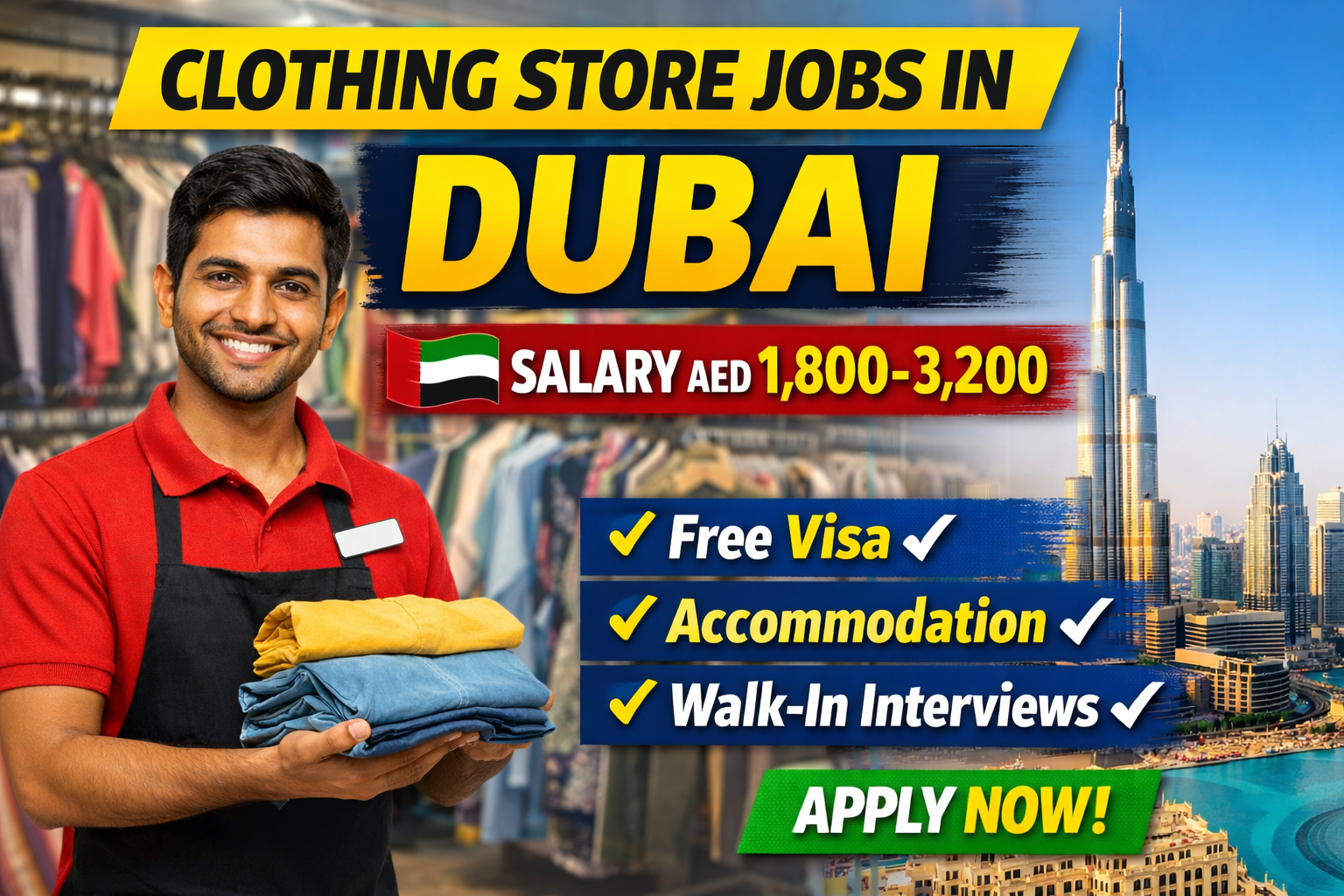 Clothing Store Sales Associate Jobs in Dubai – Latest Retail Vacancies for Freshers & Experienced