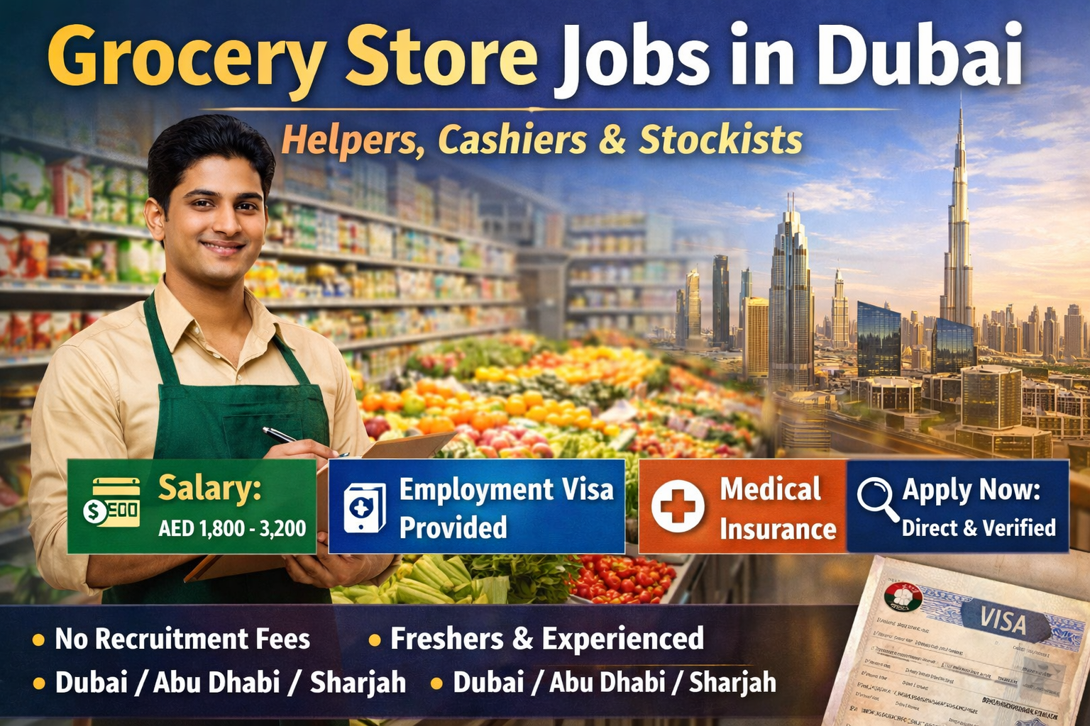 Urgent Grocery Store Jobs in Dubai – Verified Openings for Staff & Assistants
