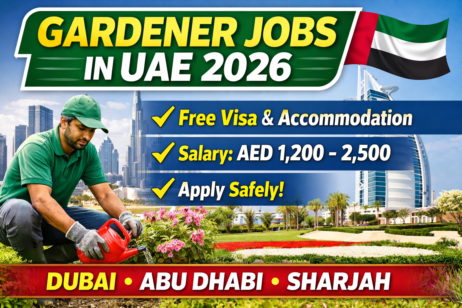 Gardener Jobs in UAE – 2026 | Dubai, Abu Dhabi & Sharjah