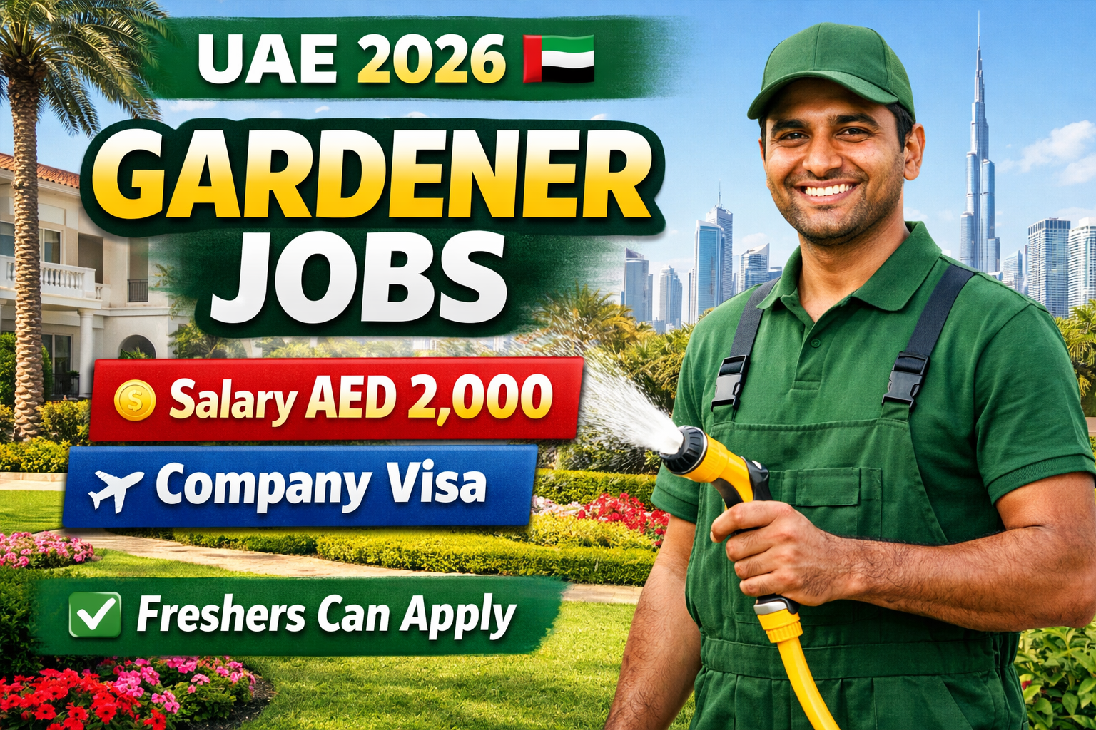 Gardener Jobs in UAE 2026: Latest Openings in Dubai, Abu Dhabi & Sharjah