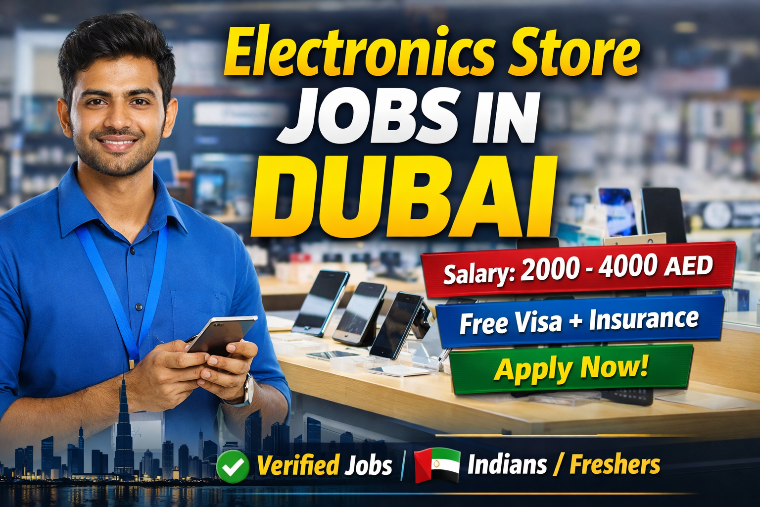 Electronics Store Jobs in UAE Dubai – Verified Retail Job Openings for Freshers & Experienced Staff