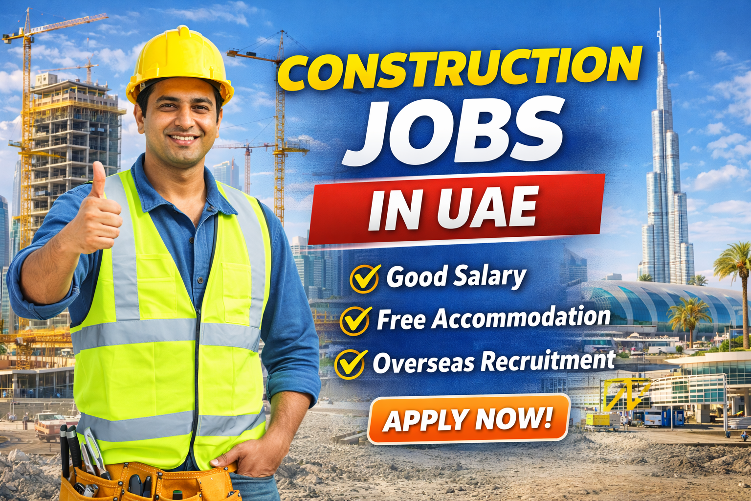 Construction Jobs in UAE – Complete Guide to Vacancies, Salary, Eligibility & Application Process