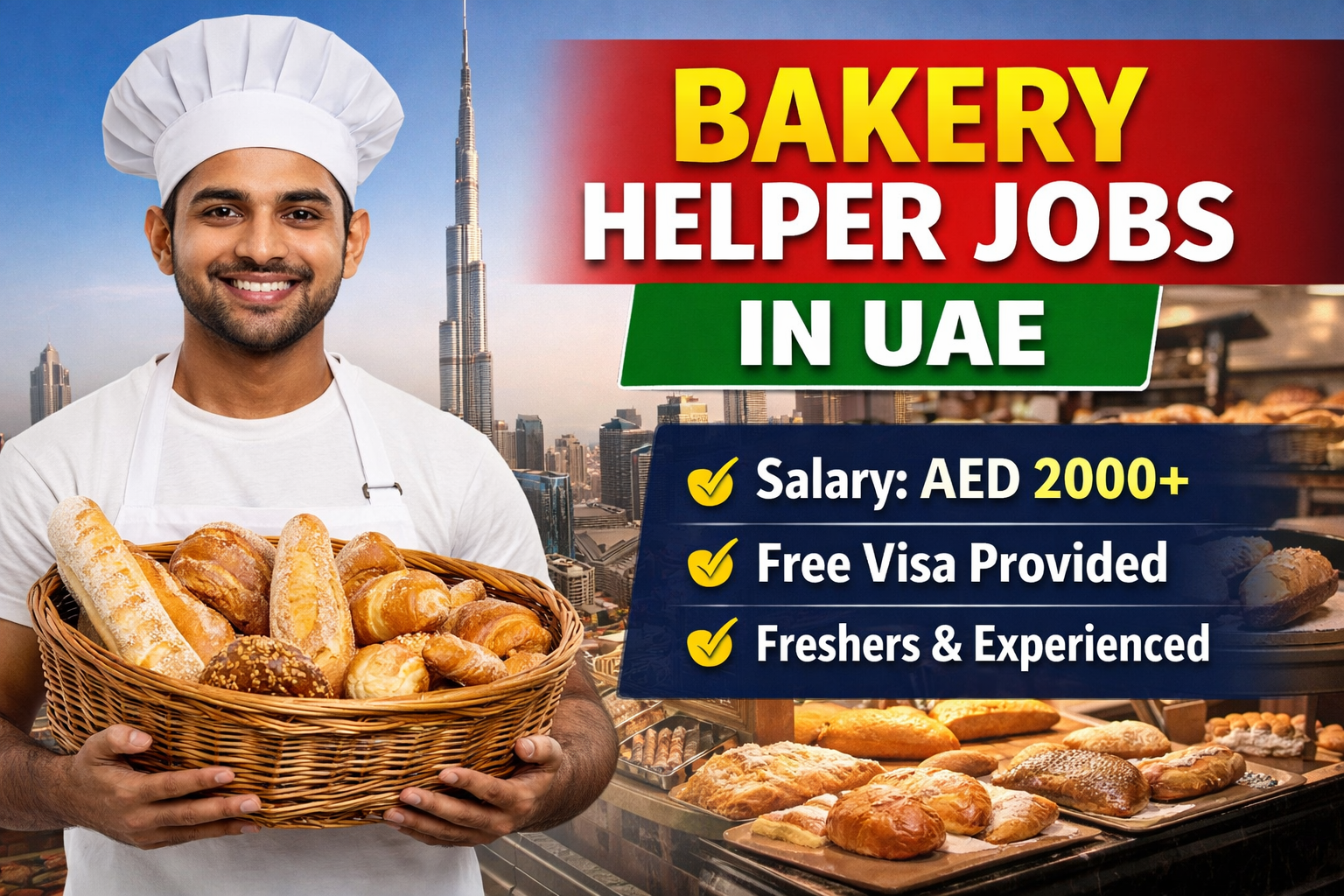Bakery Helper Jobs in UAE – Latest Vacancies for Freshers & Experienced Workers