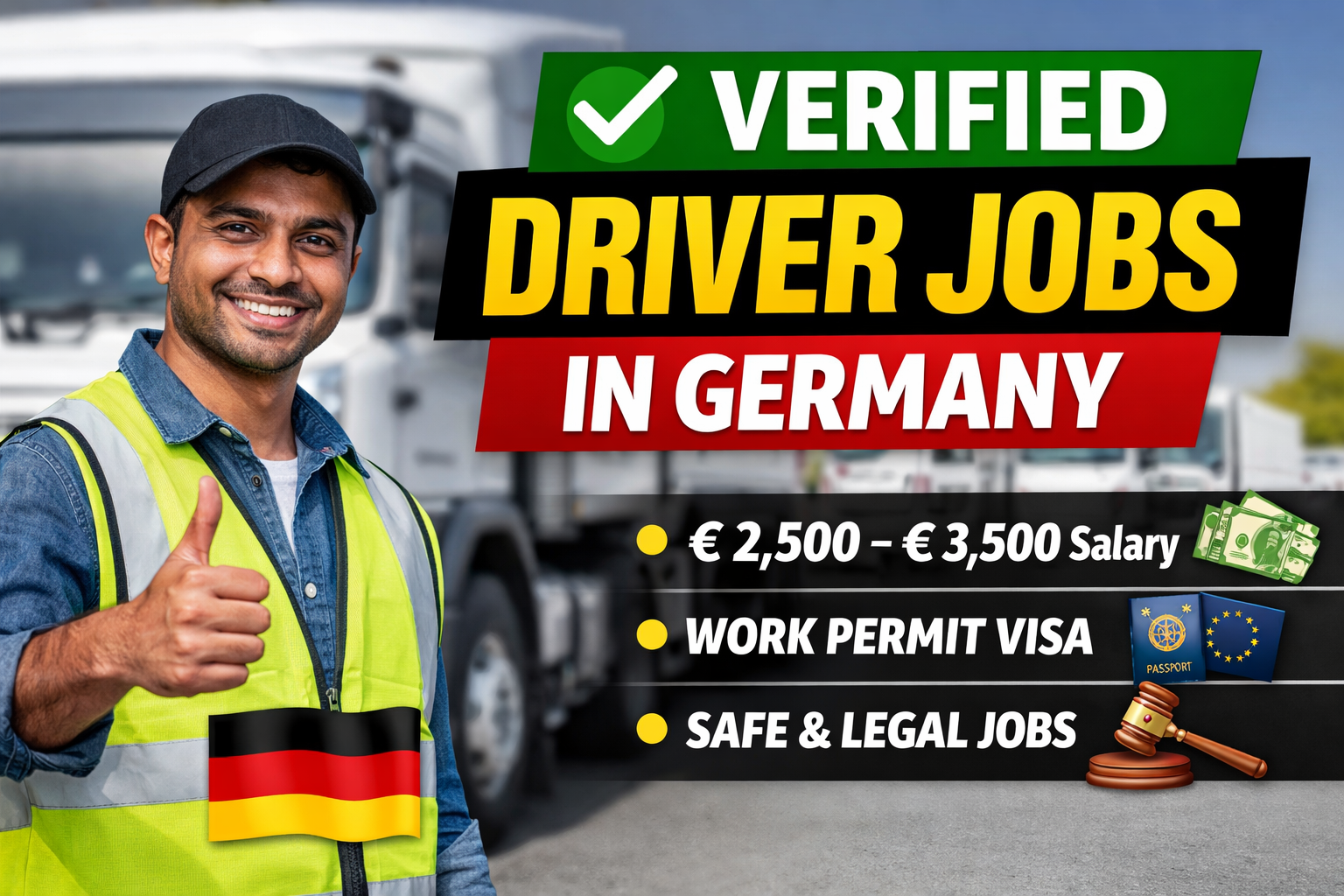 Verified Driver Jobs in Germany- Legal Vacancies for Job – Seekers in 2026
