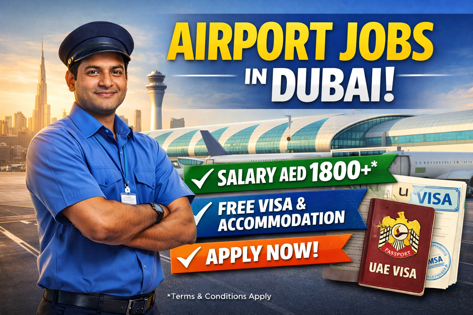 Airport Jobs in Dubai 2026 – Salary, Visa, Requirements & How to Apply