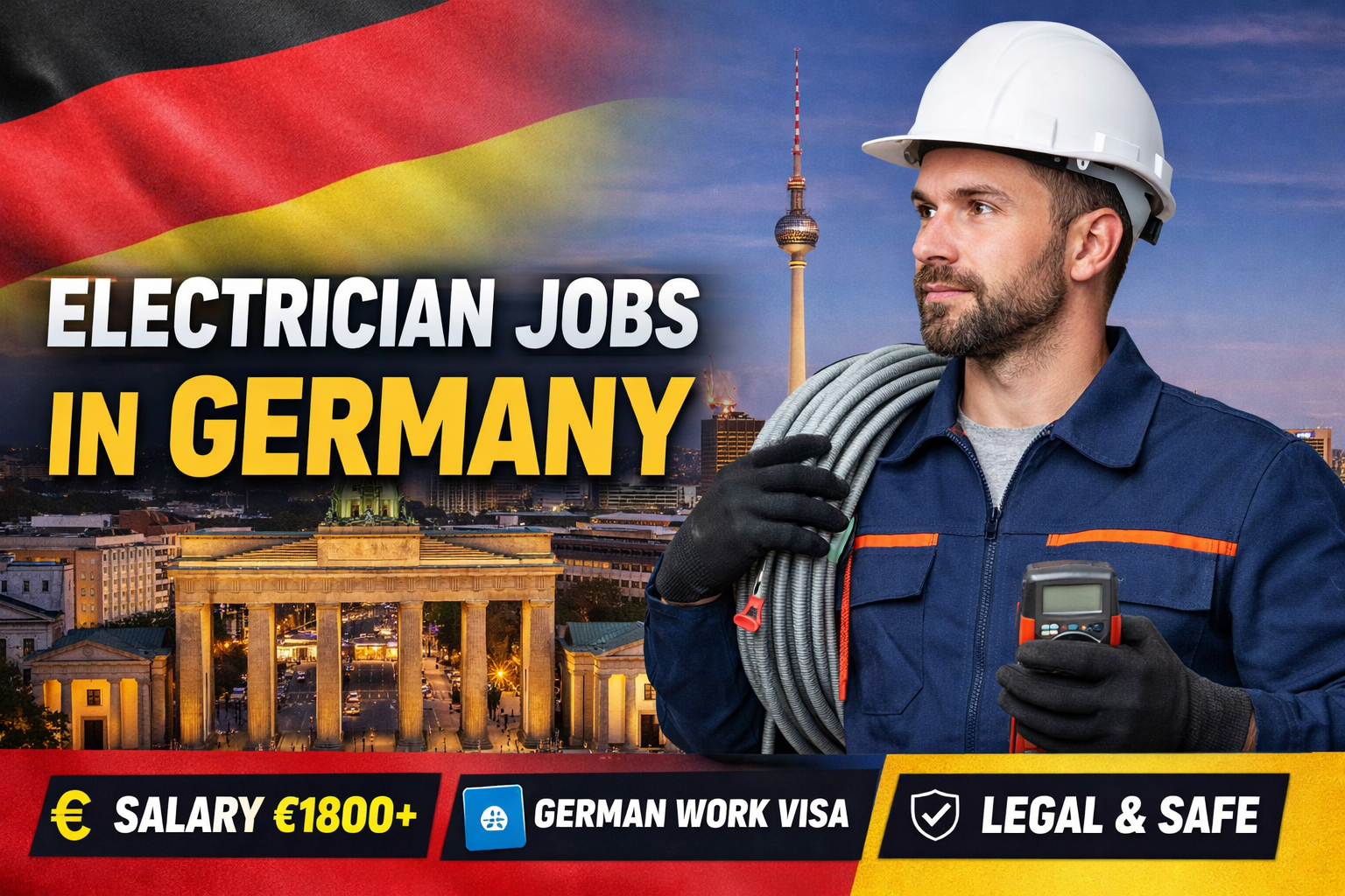Electrician Jobs in Germany – Salary, Visa Process, and How to Apply (2026 Guide)