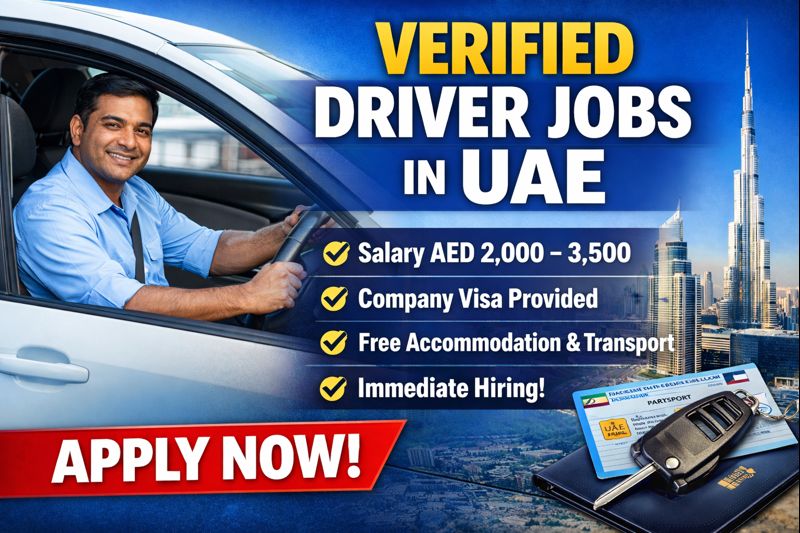 Latest Verified Driver Jobs in UAE-  Verified Companies & Free Recruitment