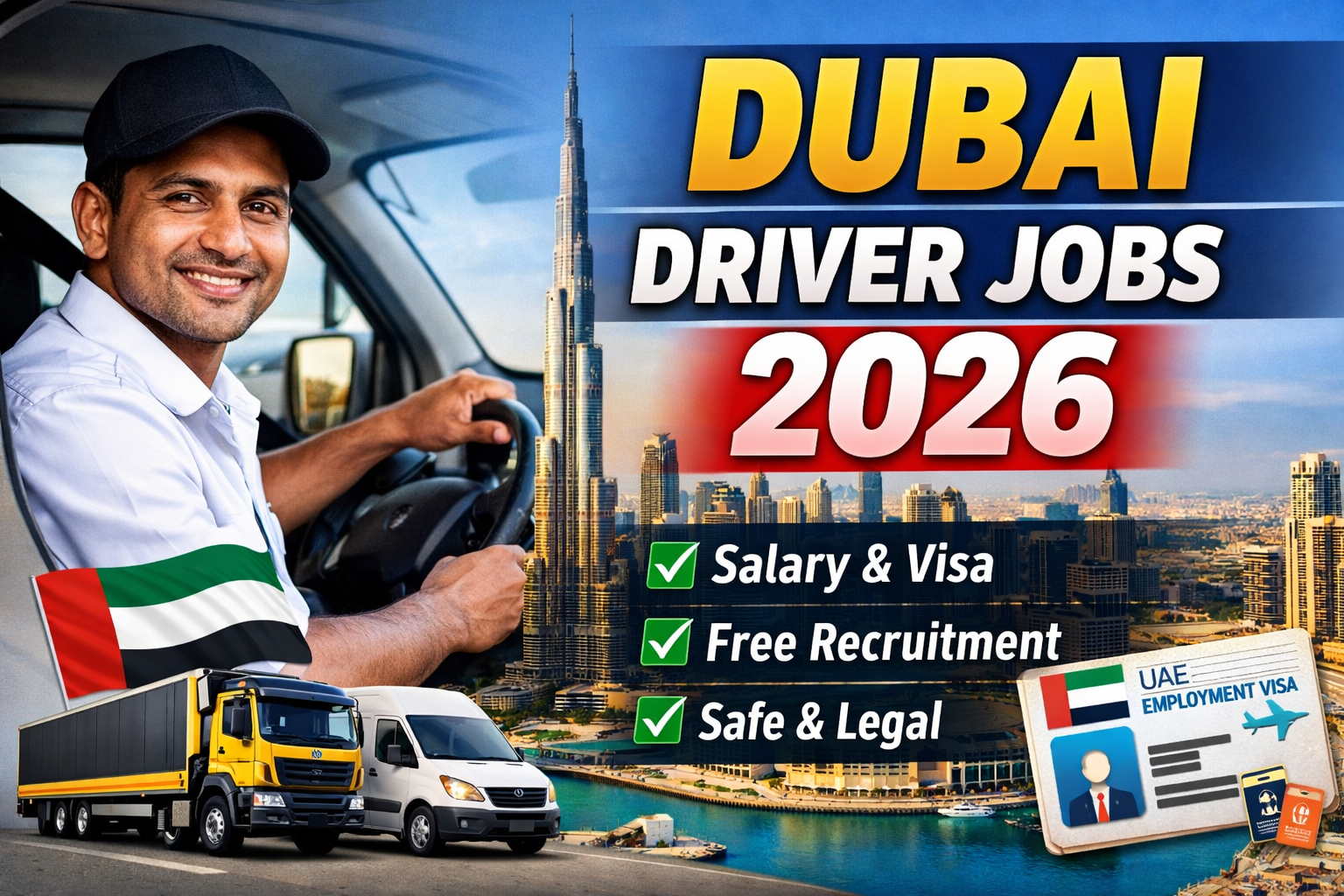 Dubai Driver Jobs 2026 – Verified Vacancies for Job Seekers