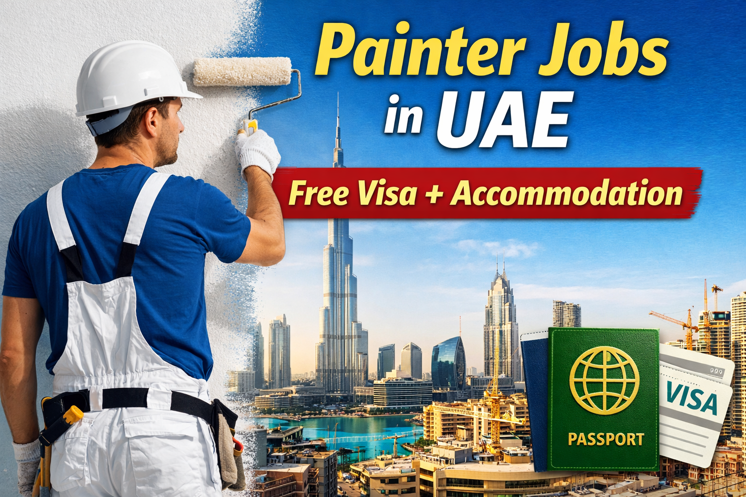 Building & Construction Painter Jobs in UAE  Free Visa & Accommodation