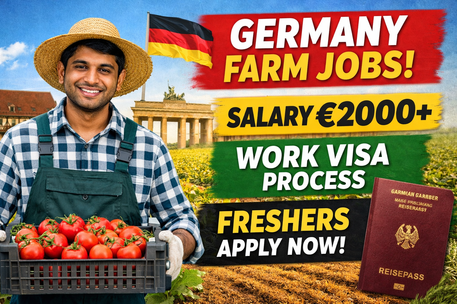 Agriculture Farm Worker Jobs in Germany- Freshers Can Apply