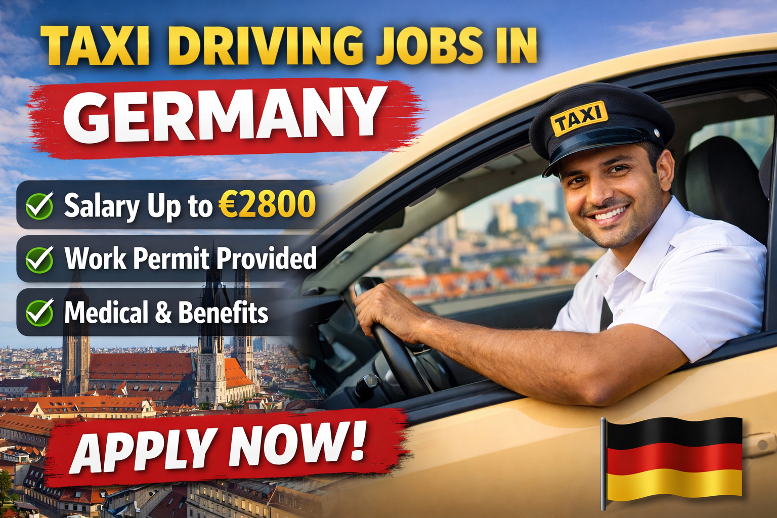 Taxi Driver Jobs in Germany for Foreigners – Visa, Salary & Eligibility