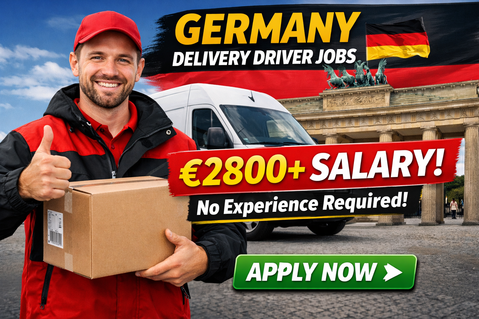 Germany Delivery Driver Jobs €2800+ Salary |No Experience Required | Apply Now
