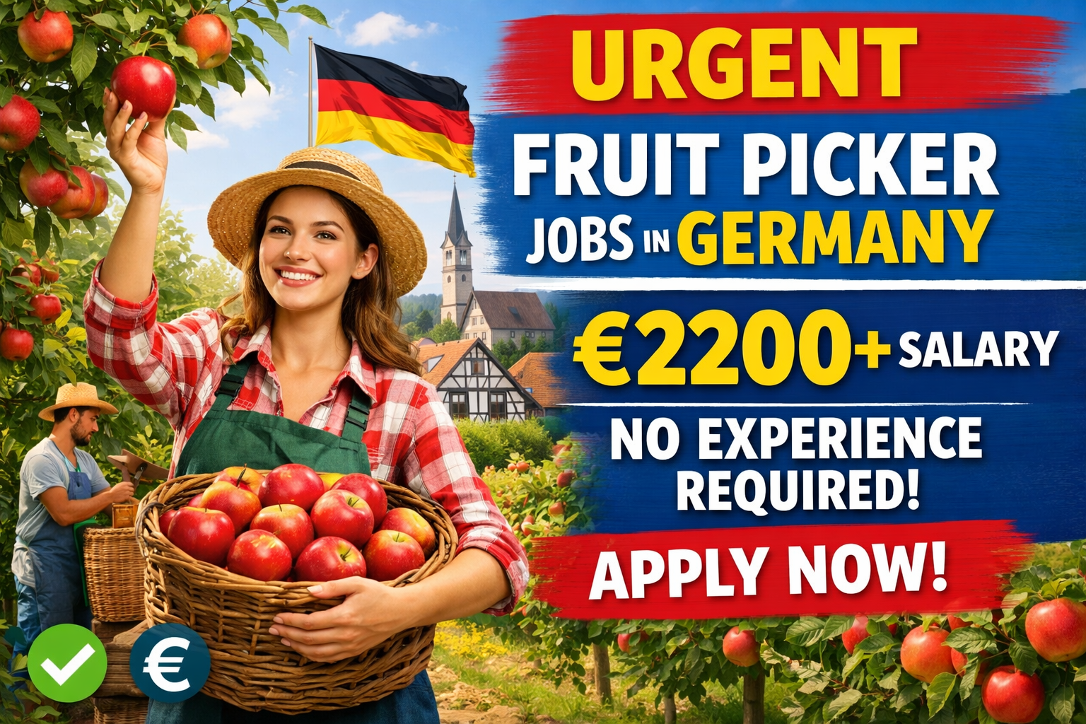 Urgent Fruit Picker Jobs in Germany €2200+ Salary – No Experience Required | Apply Now