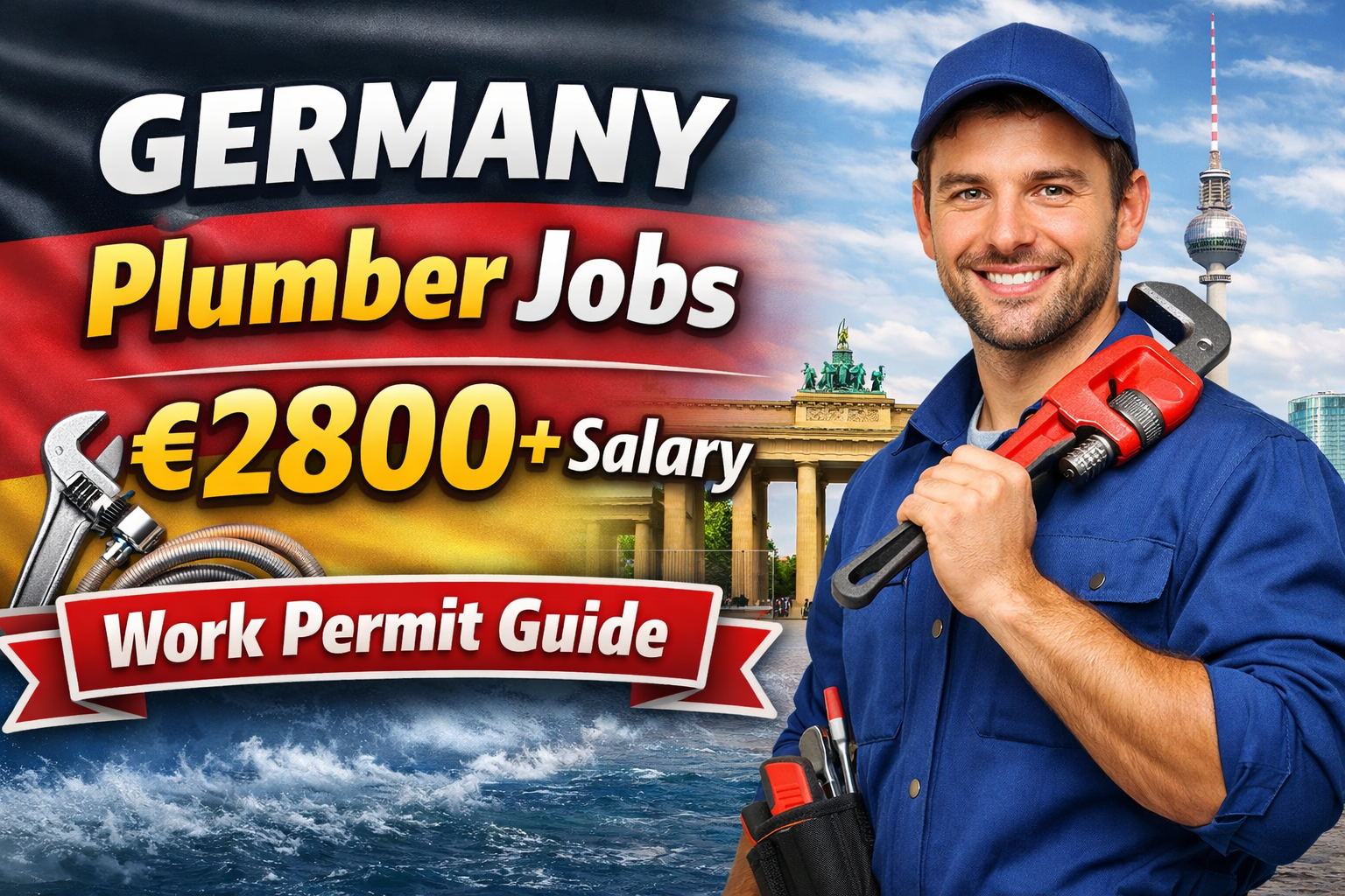 Germany Plumber Jobs €2800+ Salary – Work Permit Guide