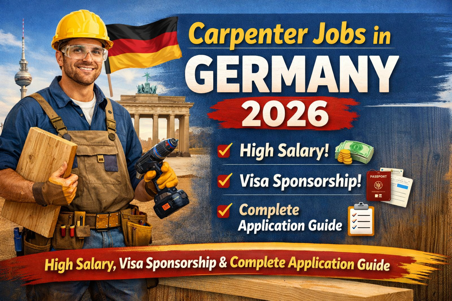 Carpenter Jobs in Germany 2026: High Salary, Visa Sponsorship & Complete Application Guide