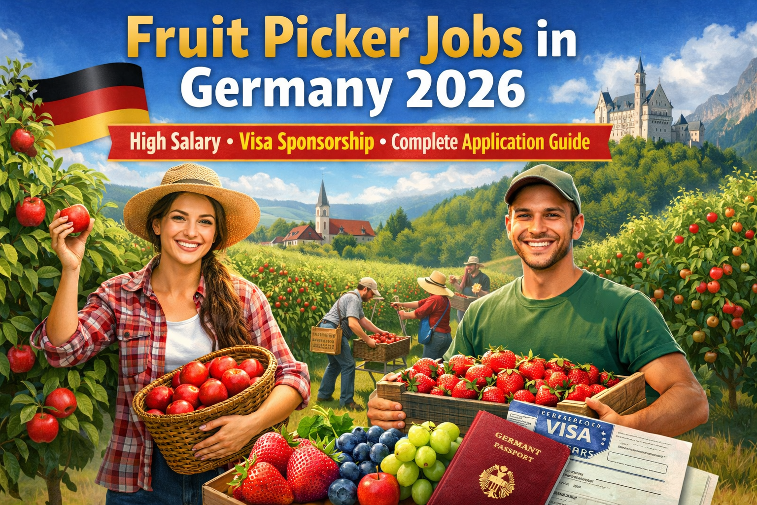 Fruit Picker Jobs in Germany 2026: High Salary, Visa Sponsorship & Complete Application Guide