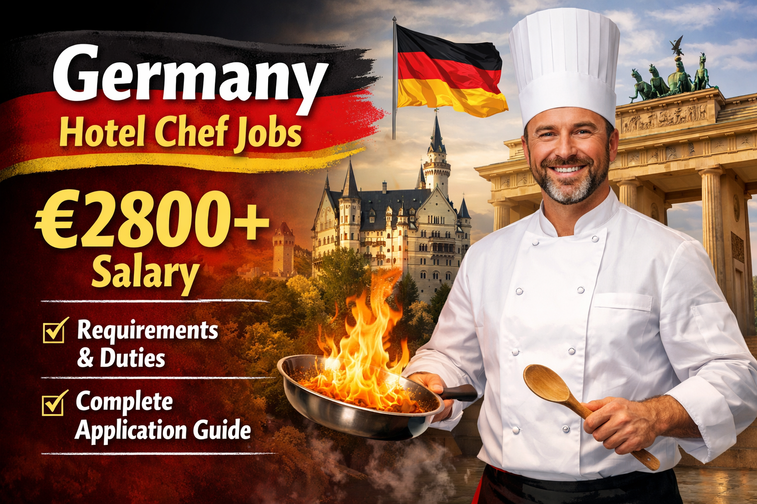 Germany Hotel Chef Jobs €2800+ Salary – Requirements, Duties & Complete Application Guide