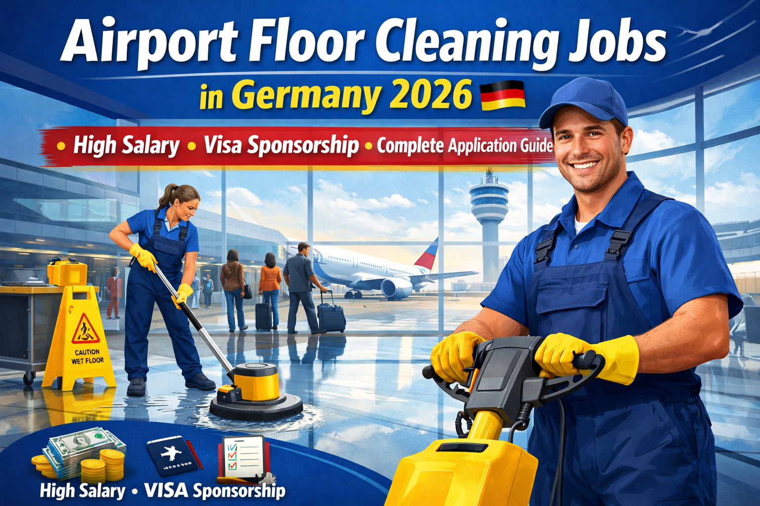 Airport Floor Cleaning Jobs in Germany 2026: High Salary, Visa Sponsorship & Complete Application Guide