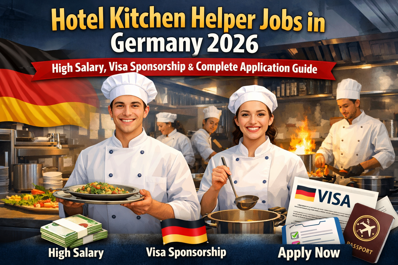 Hotel Kitchen Helper Jobs in Germany 2026: High Salary, Visa Sponsorship & Complete Application Guide