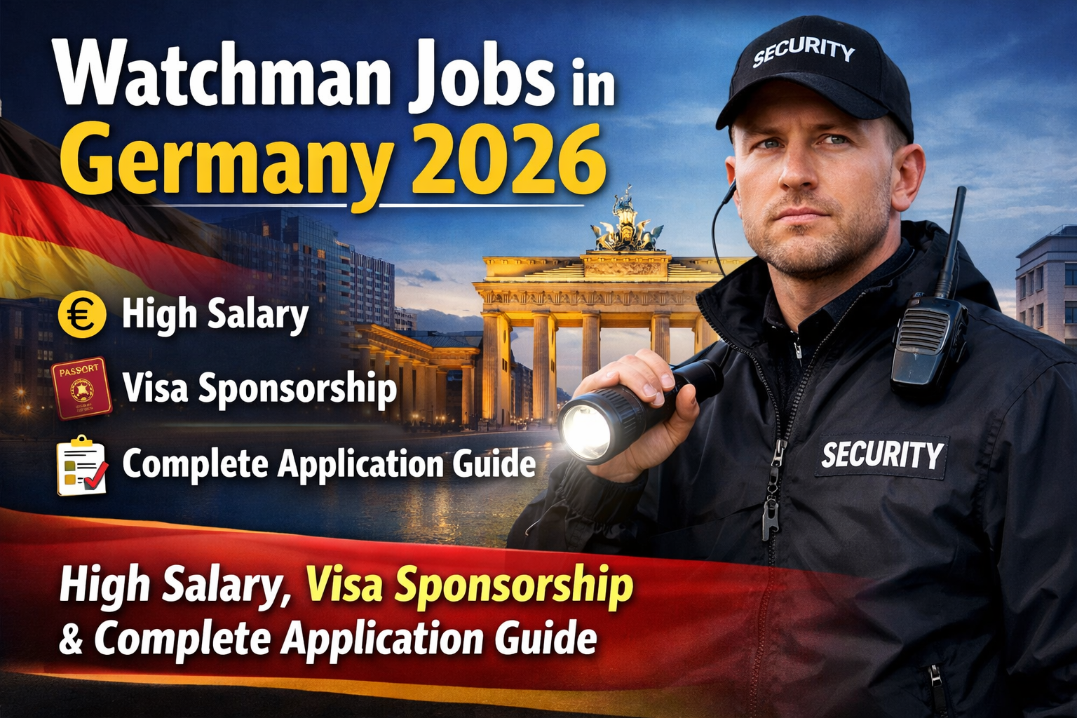Watchman Jobs in Germany 2026: High Salary, Visa Sponsorship & Complete Application Guide