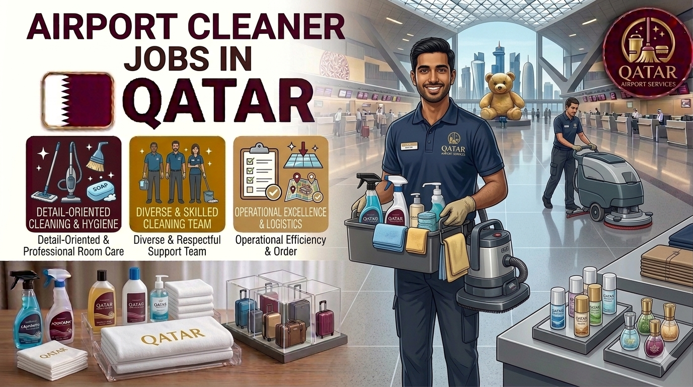 Airport Cleaner Jobs in Qatar – Cleaning Staff Vacancies – Apply Now