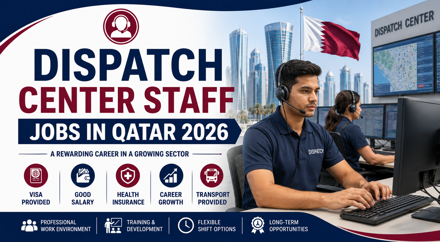 Dispatch Center Staff Jobs in Qatar 2026 | Company Benefits Included