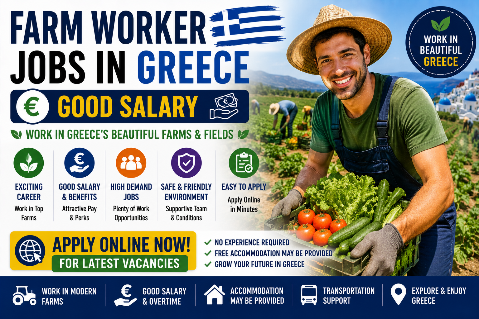 Farm Worker Jobs in Greece – Good Salary – Apply Online for Latest Vacancies