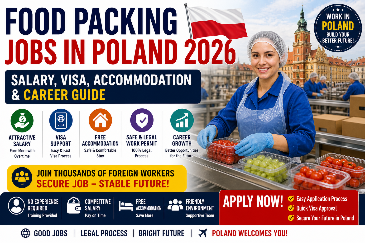 Food Packing Jobs in Poland 2026: Salary, Visa,  Accommodation & Career Guide