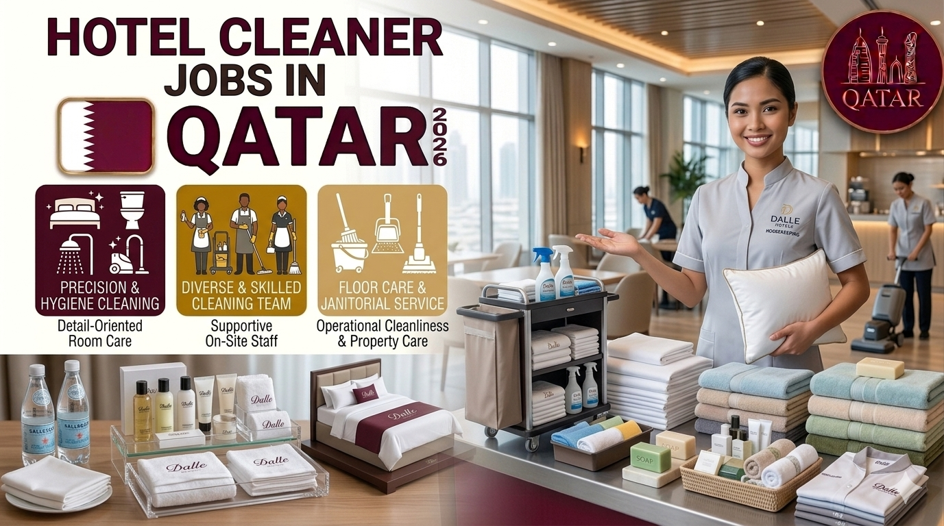 Urgent Hiring for Hotel Cleaner Jobs in Qatar 2026 | Accommodation Provided