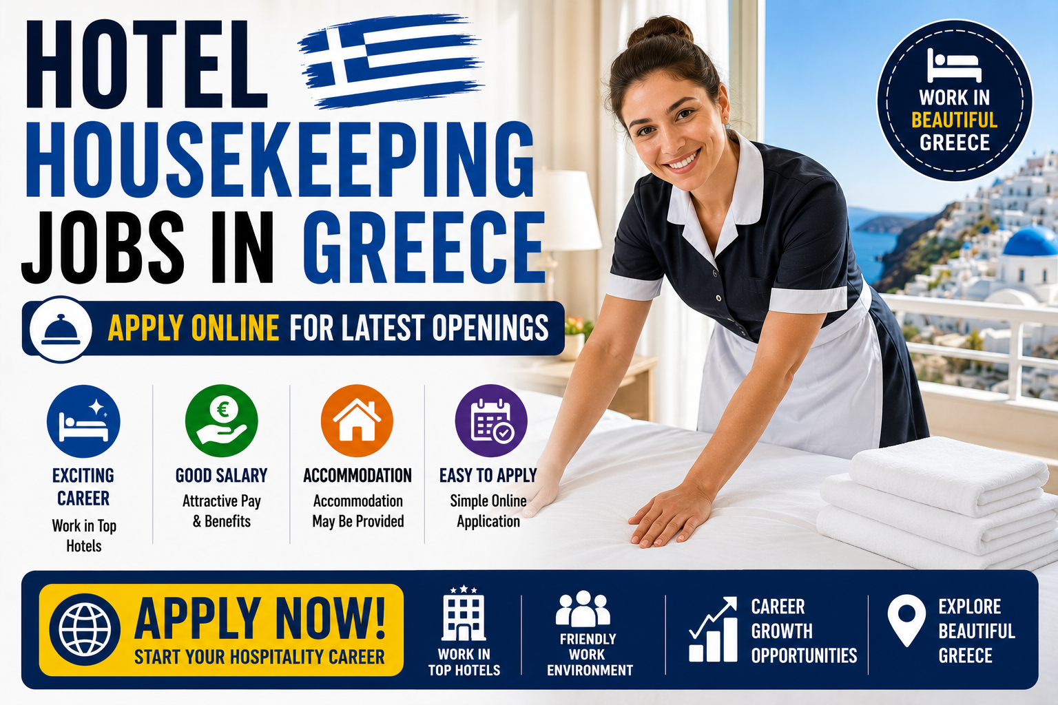 Hotel Housekeeping Jobs in Greece – Apply Online for Latest Openings