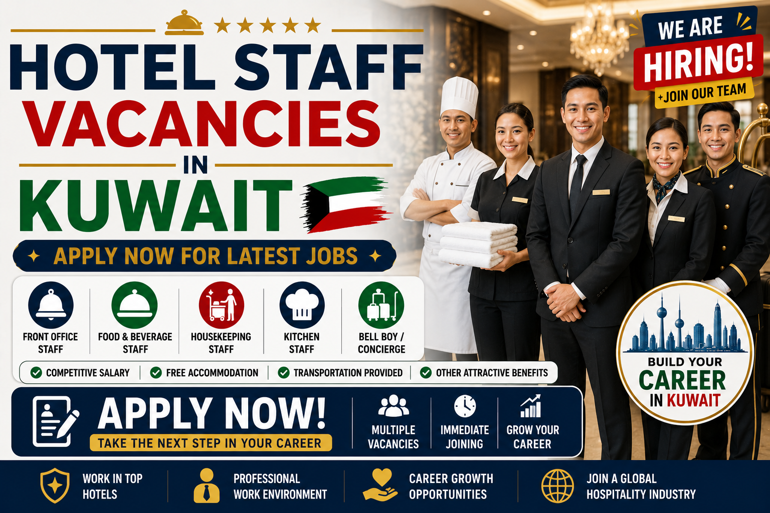 Hotel Staff Vacancies in Kuwait – Apply Now for Latest Jobs
