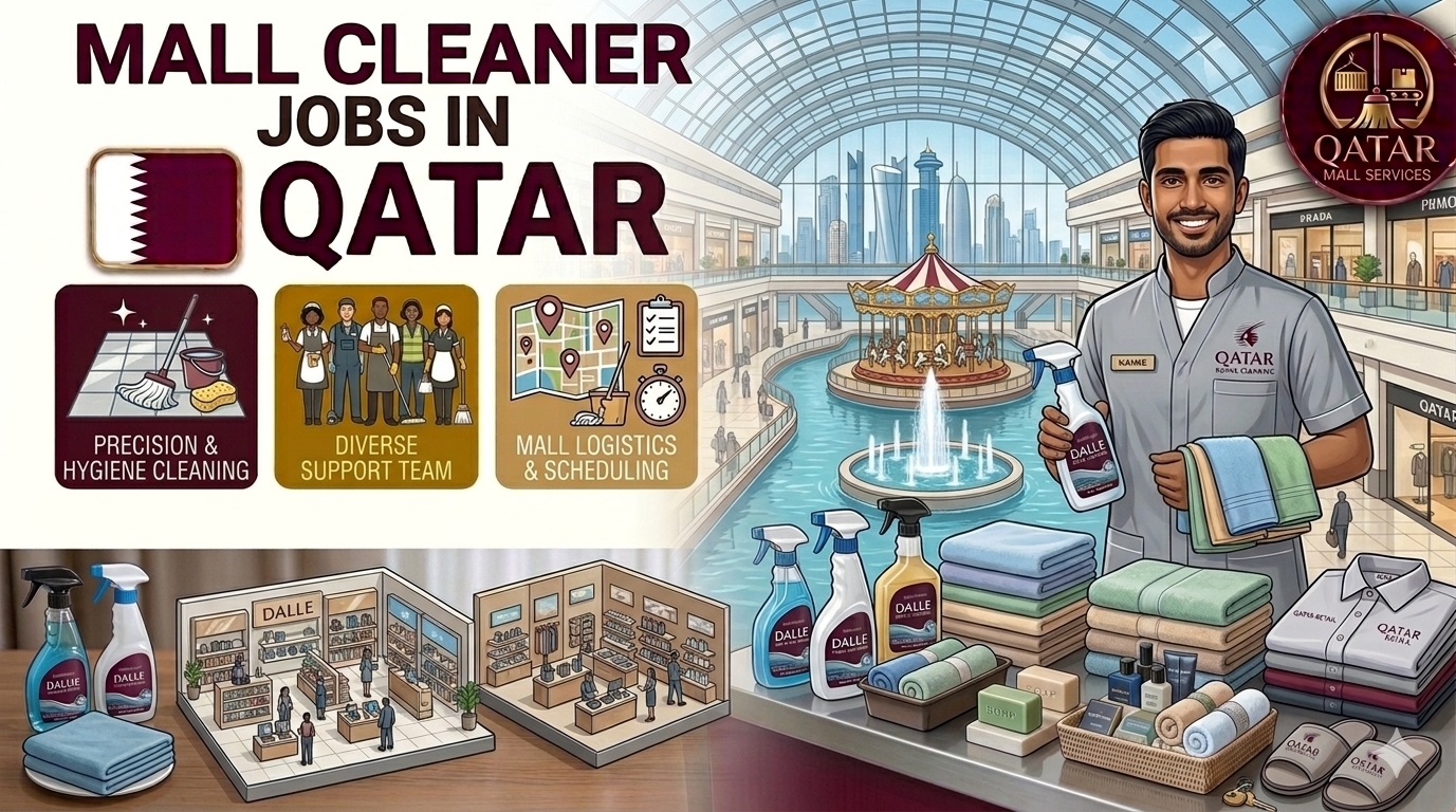 Mall Cleaner Jobs in Qatar – Cleaning Staff Vacancies – Apply Now