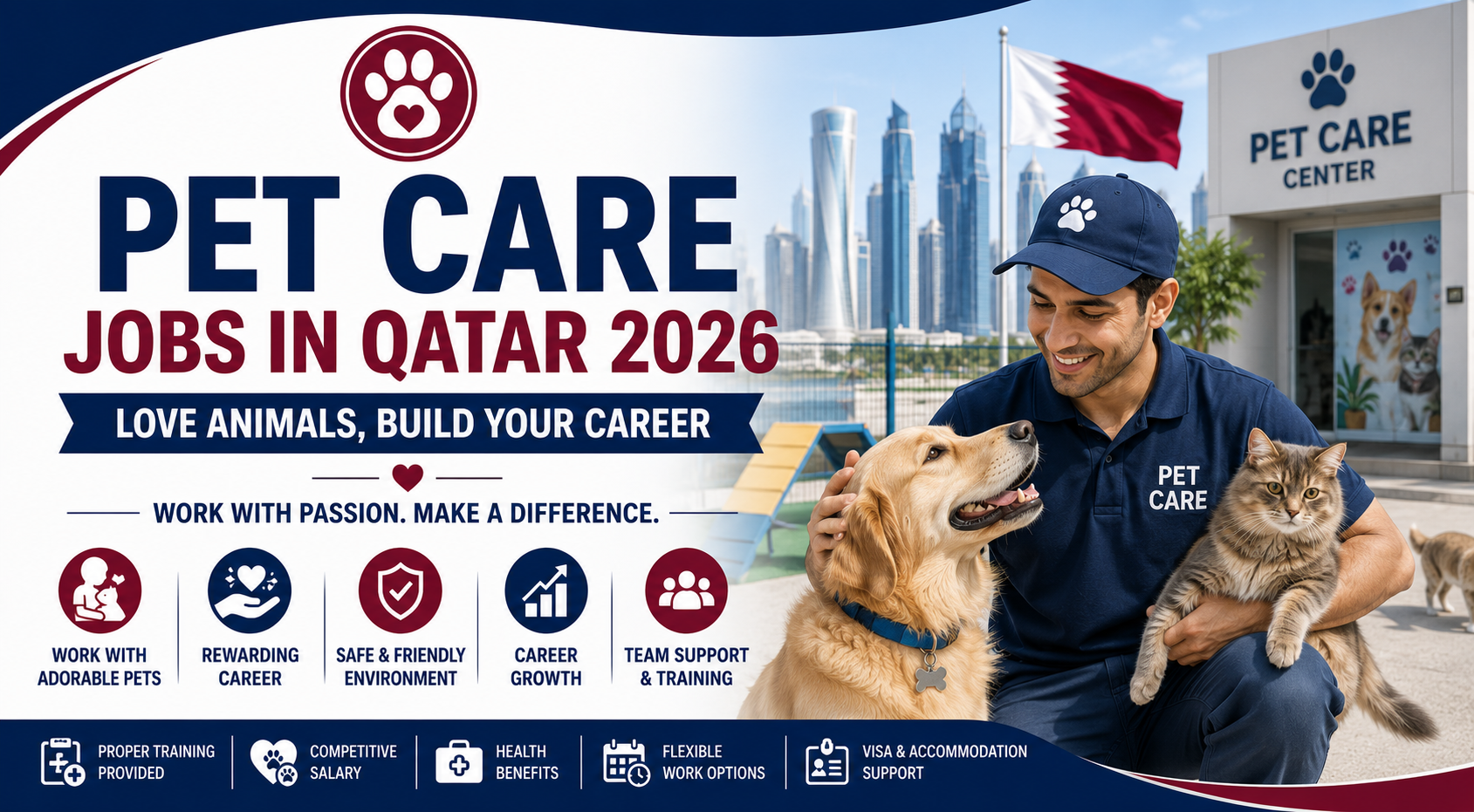 Pet Care Jobs in Qatar 2026 | Company Benefits Included