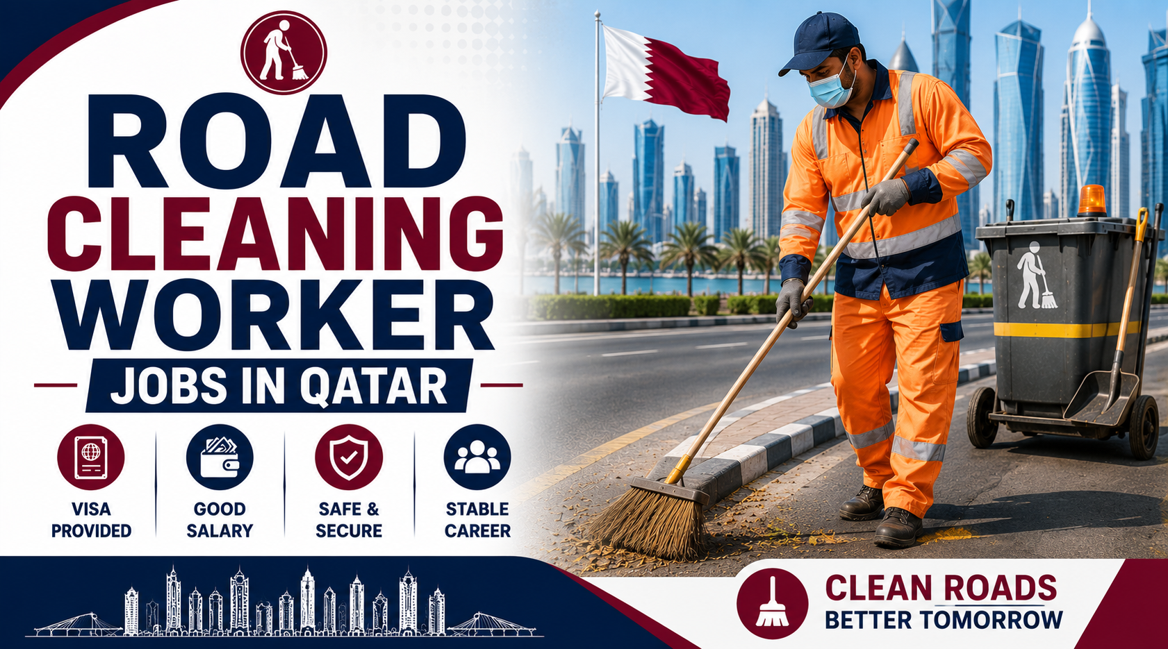 Road Cleaning Worker Jobs in Qatar | Immediate Joining Opportunities