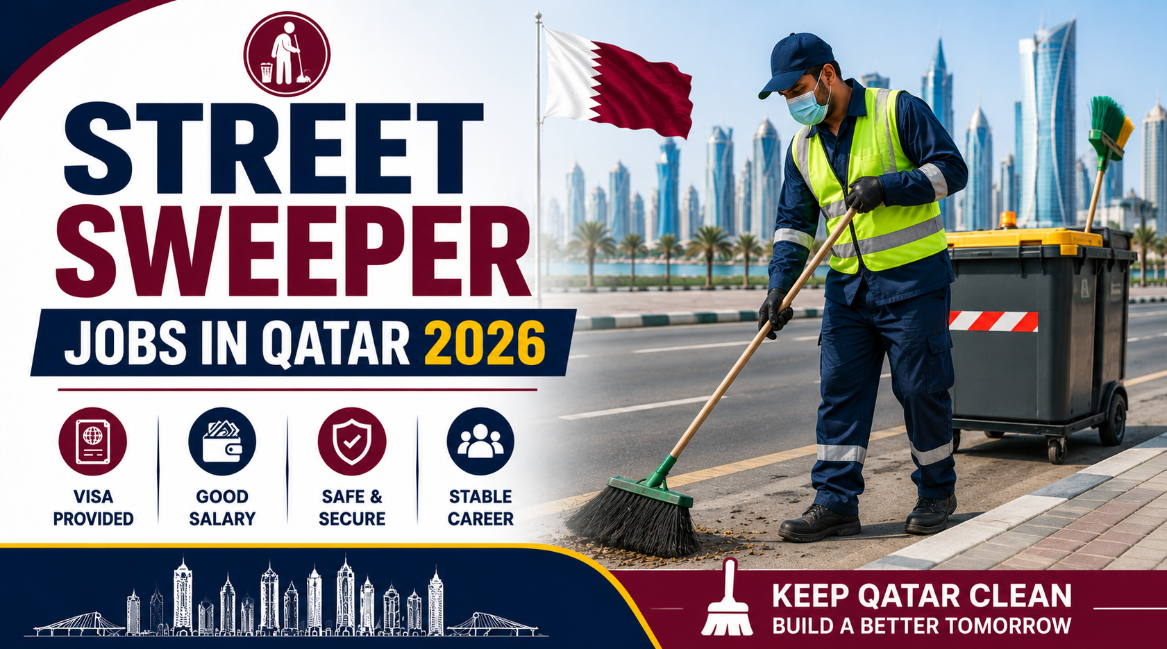 Street Sweeper Jobs in Qatar 2026 | Municipal Staff Vacancies