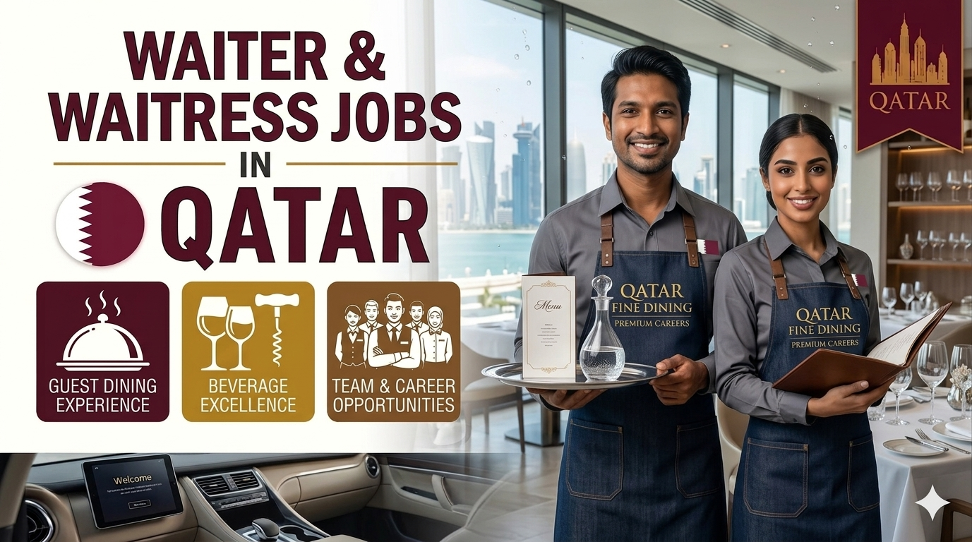 Waiter & Waitress Jobs in Qatar – Restaurant & Hotel Staff Hiring – Apply Online for Latest Vacancies