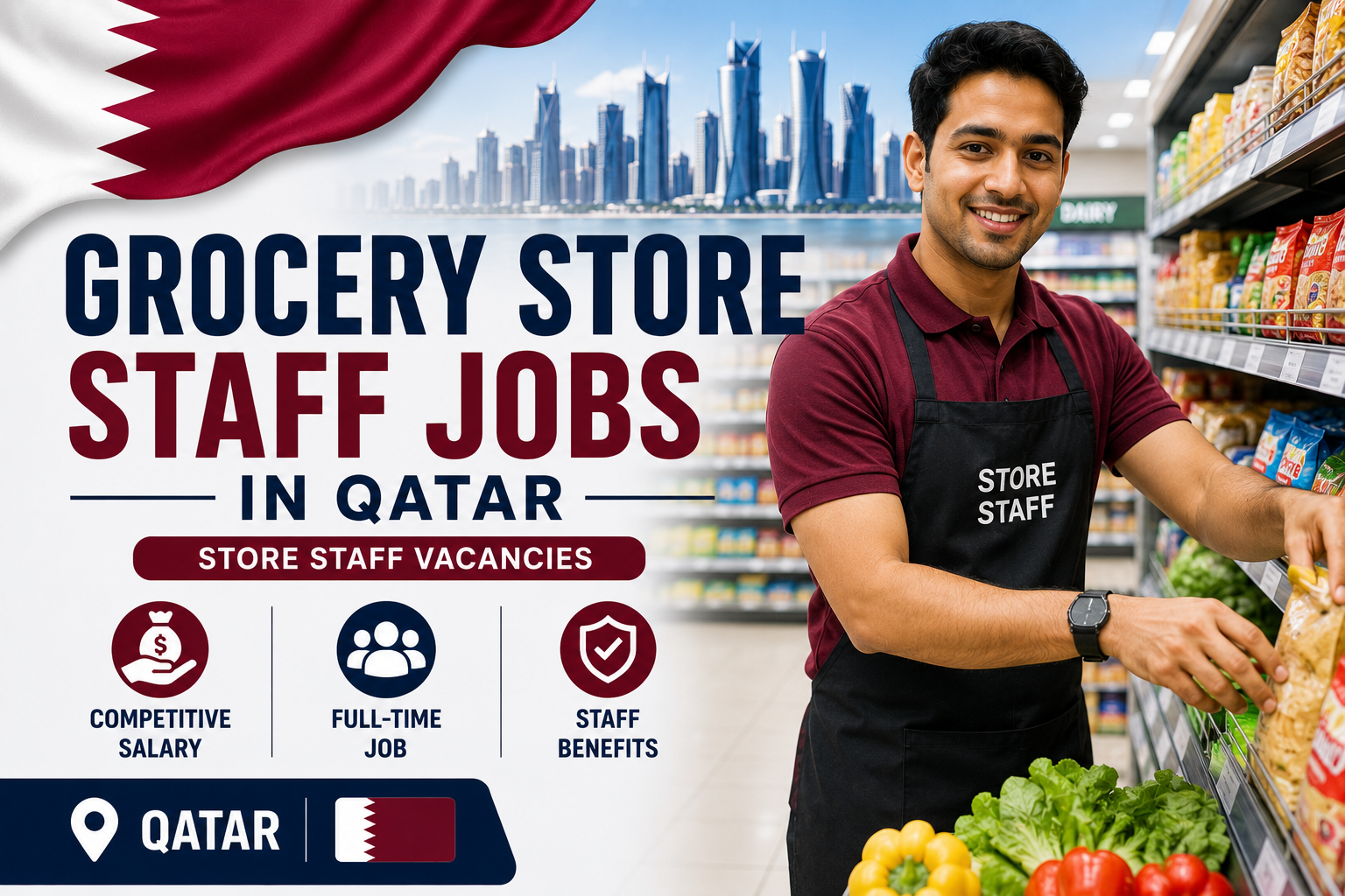 Grocery Store Staff Jobs in Qatar | Store Staff Vacancies