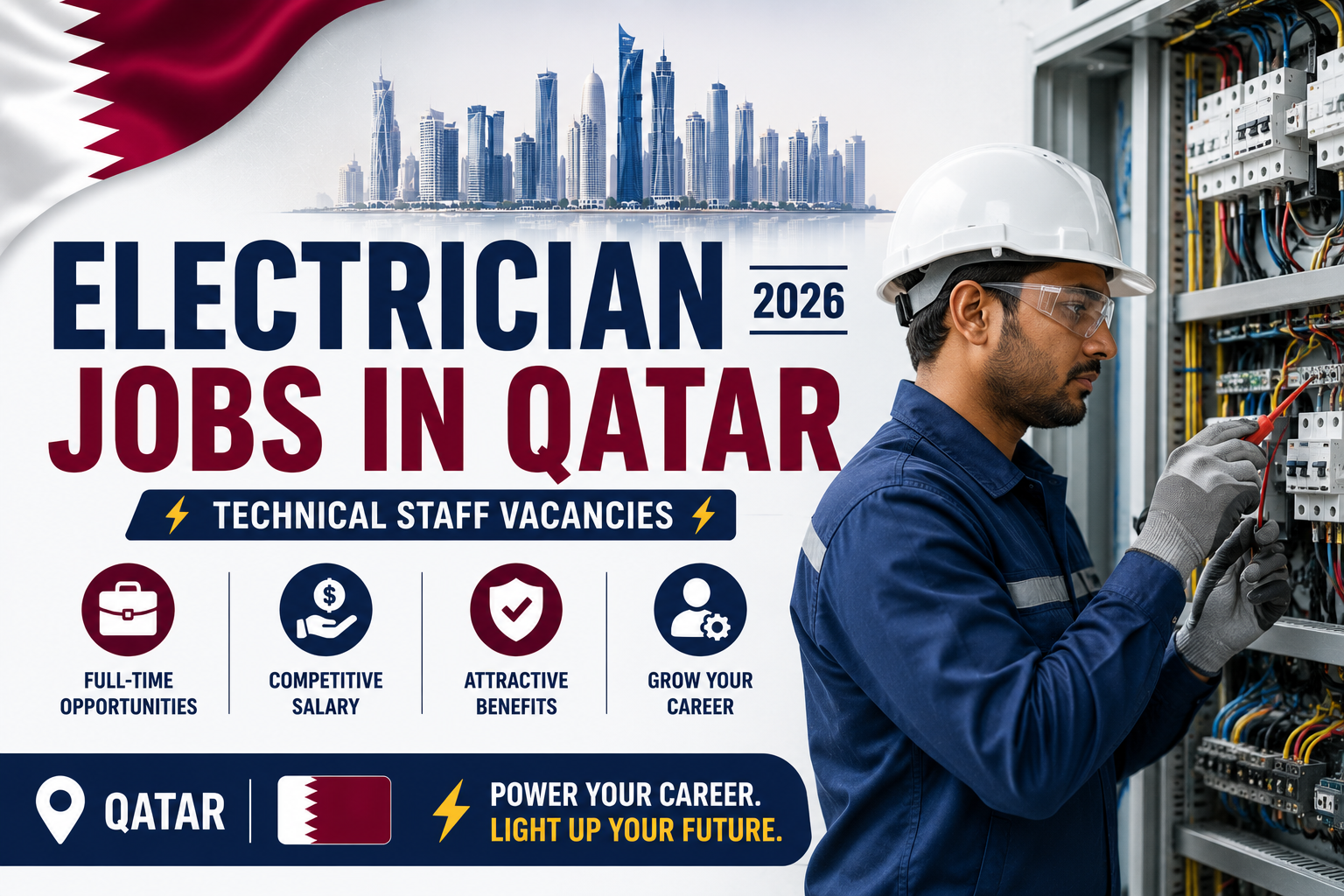 Electrician Jobs in Qatar 2026 | Technical Staff Vacancies