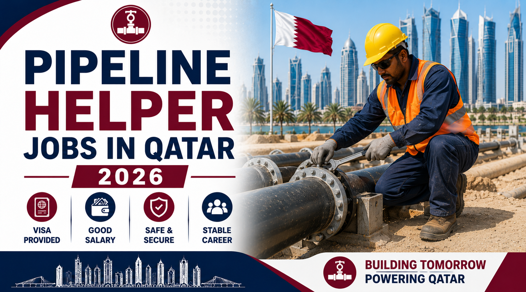 Pipeline Helper Jobs in Qatar 2026 | Infrastructure Staff Vacancies