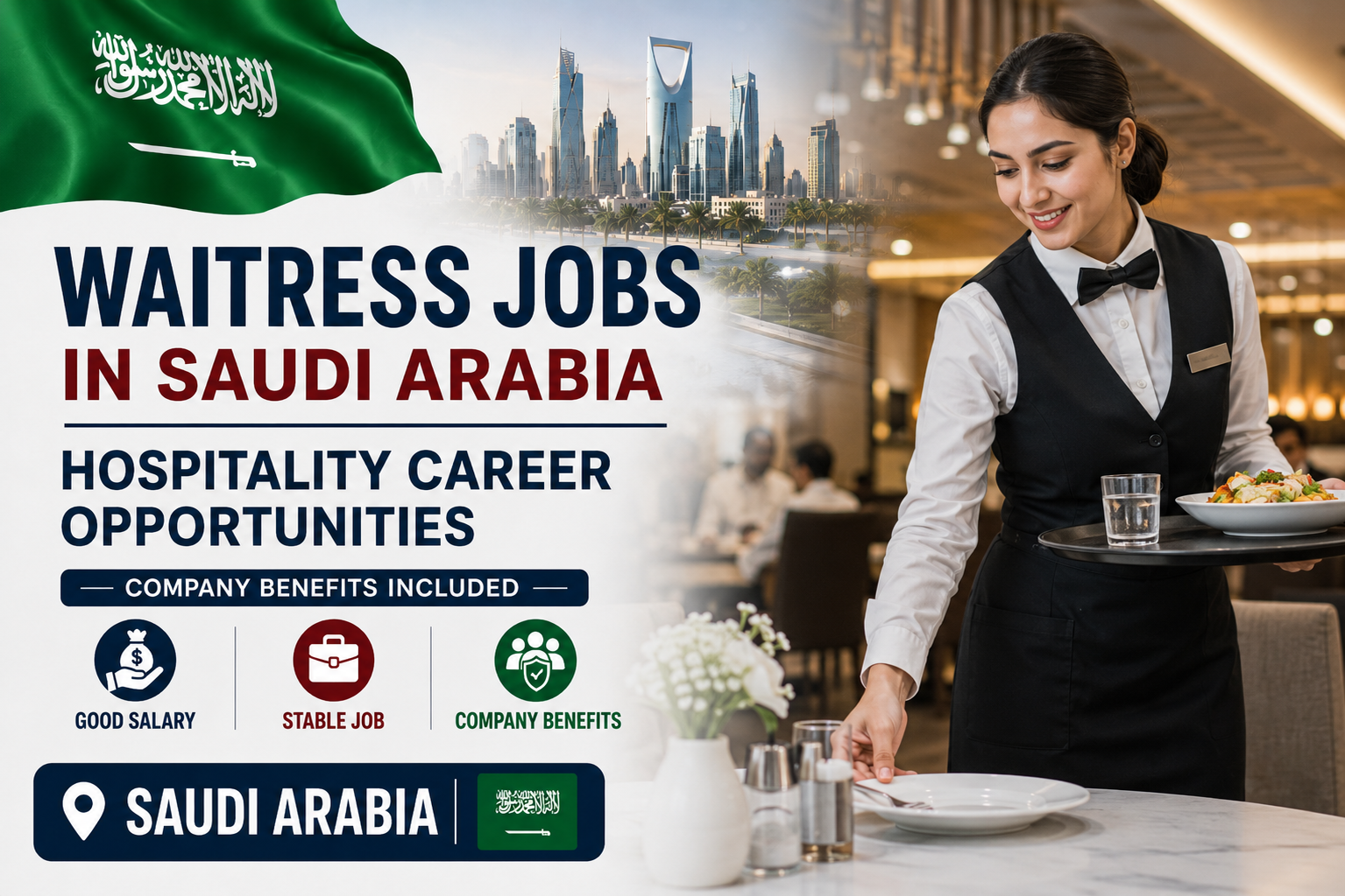 Waitress Jobs in Saudi Arabia | Hospitality Career Opportunities