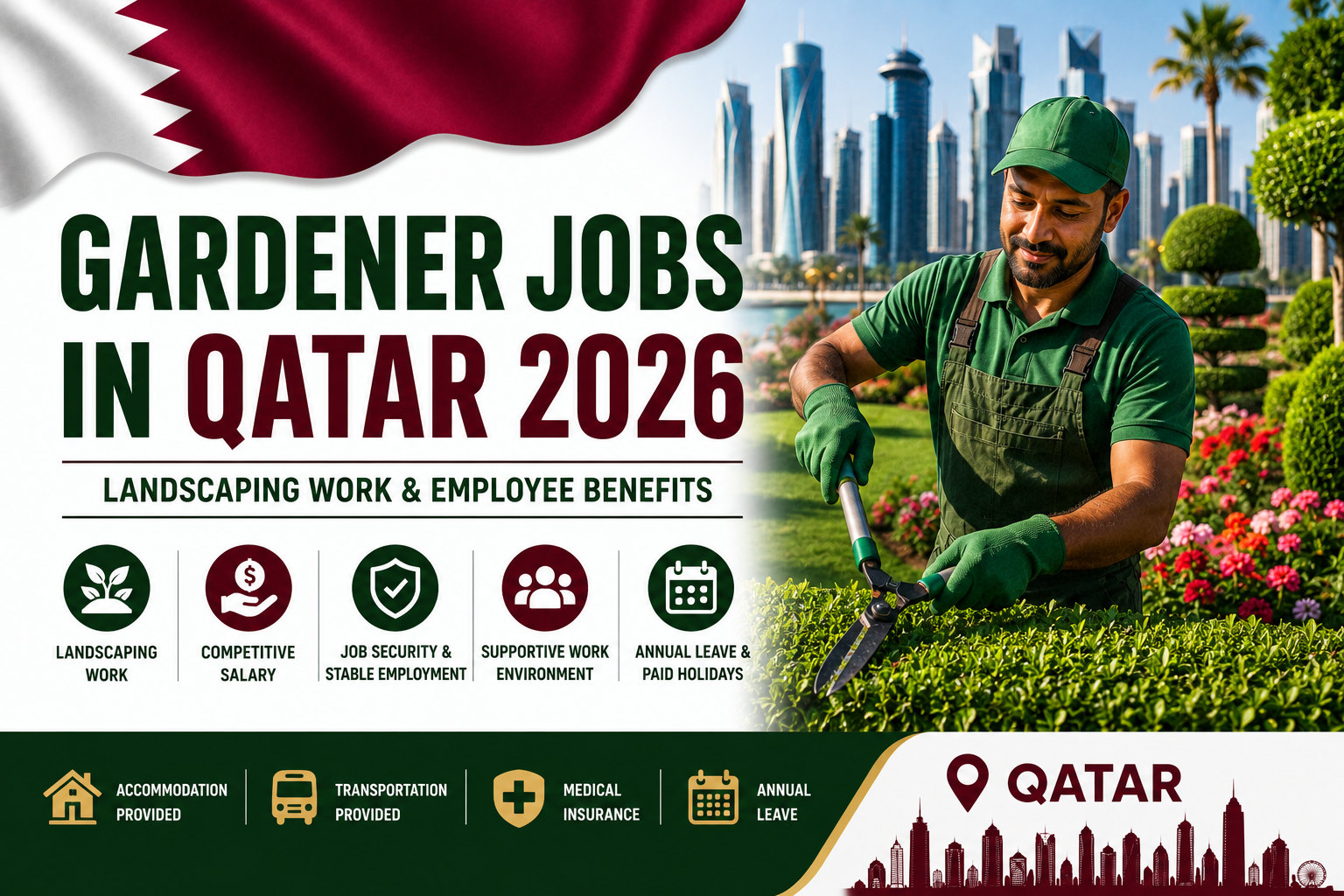 Gardener Jobs in Qatar 2026 | Landscaping Work & Employee Benefits
