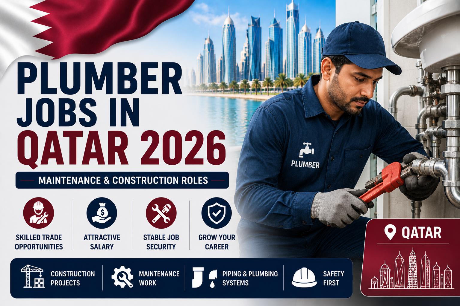 Plumber Jobs in Qatar 2026 | Maintenance & Construction Roles