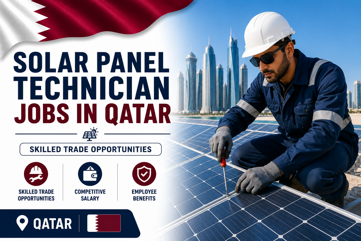 Solar Panel Technician Jobs in Qatar | Skilled Trade Opportunities