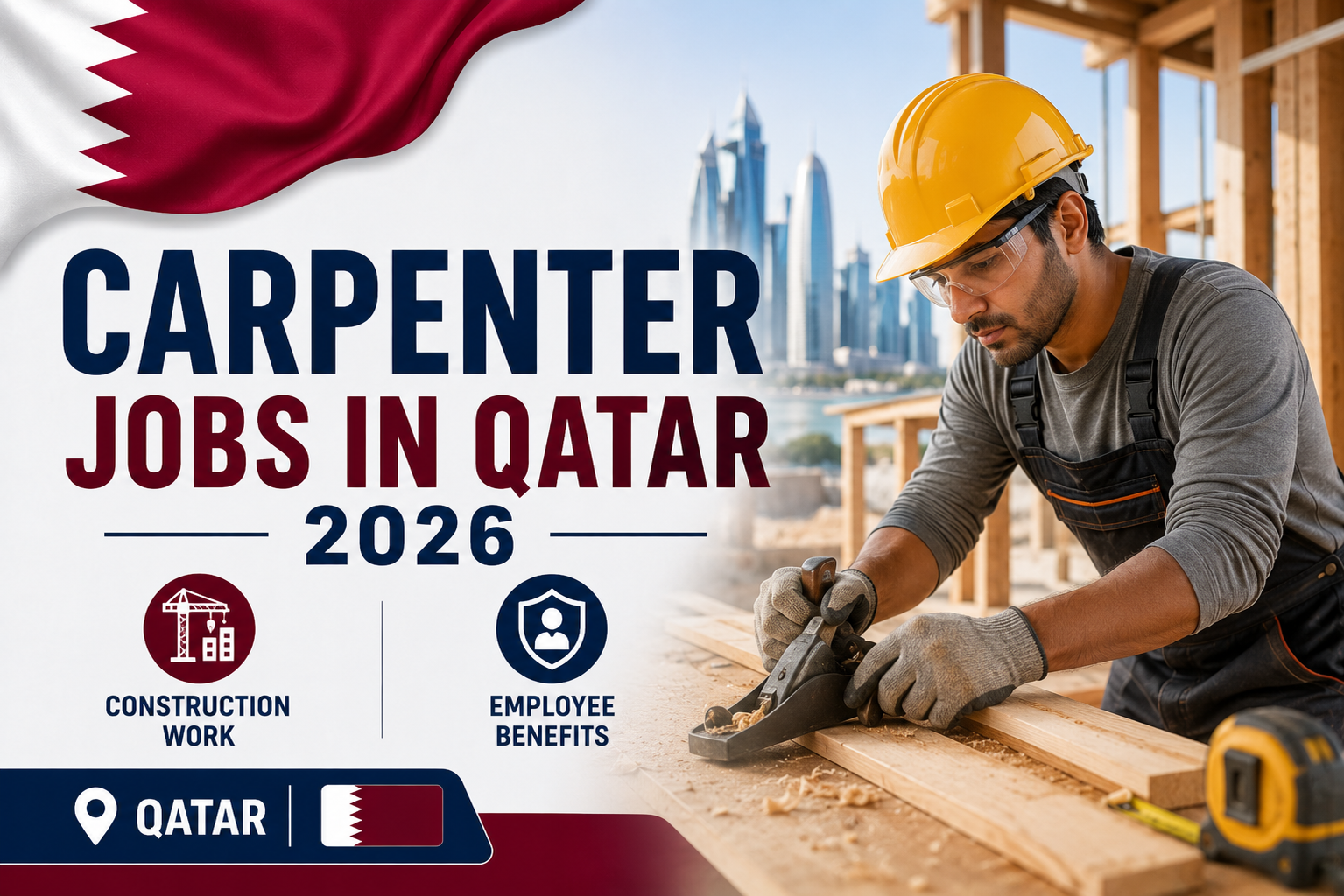 Carpenter Jobs in Qatar 2026 | Construction Work & Employee Benefits