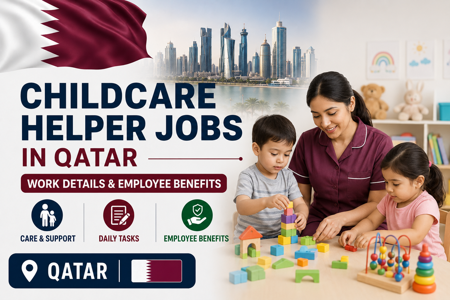 Childcare Helper Jobs in Qatar | Work Details & Employee Benefits