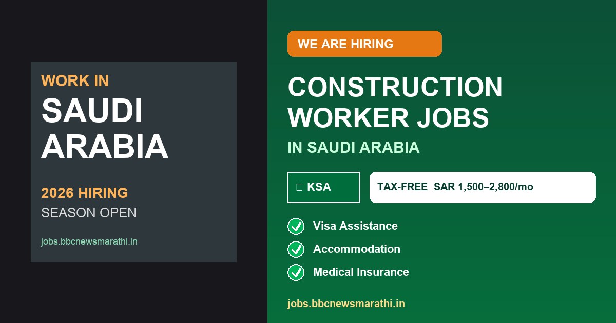 Construction Worker Jobs in Saudi Arabia 2026 | Salary, Benefits & Work Opportunities