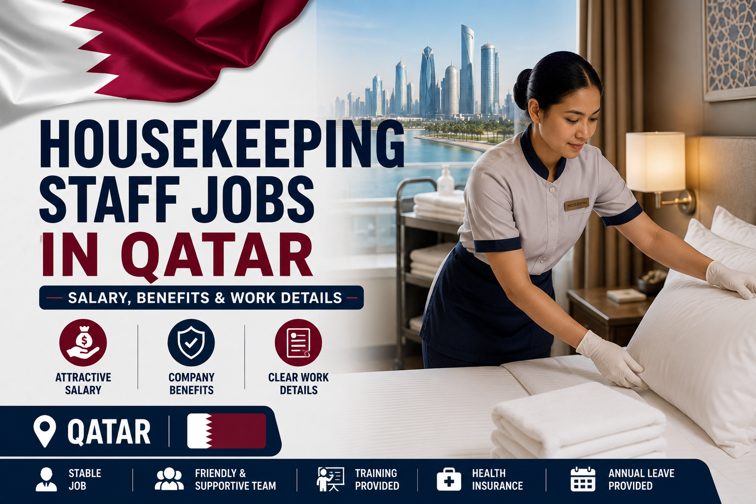 Housekeeping Staff Jobs in Qatar | Salary, Benefits & Work Details