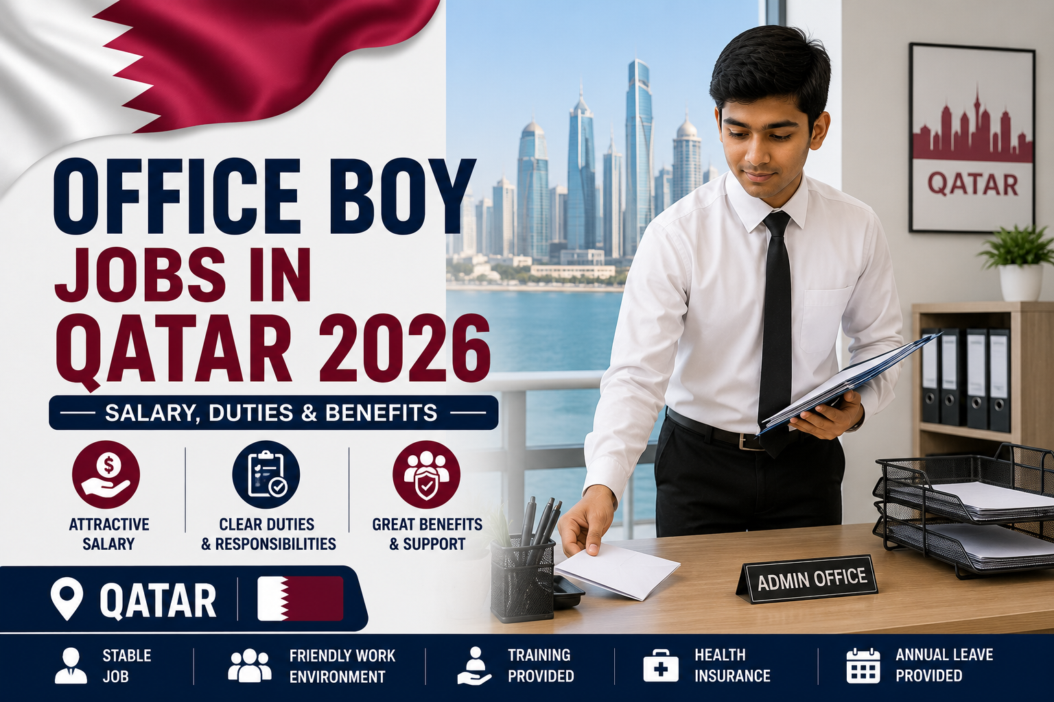 Office Boy Jobs in Qatar 2026 | Salary, Duties & Benefits